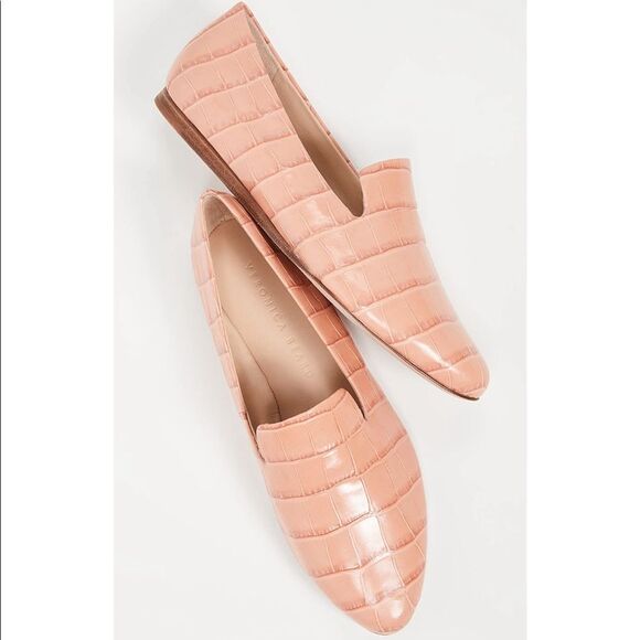 Veronica Beard Camel Croc-Embossed Flats - Picture 3 of 13